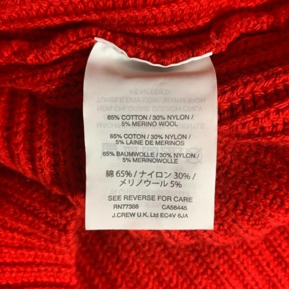 J. CREW RED TUNIC sweater